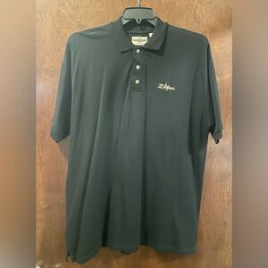 Zildjian Polo Shirt Lexington Apparel Black Men’s Large 
100% Cotton EUC